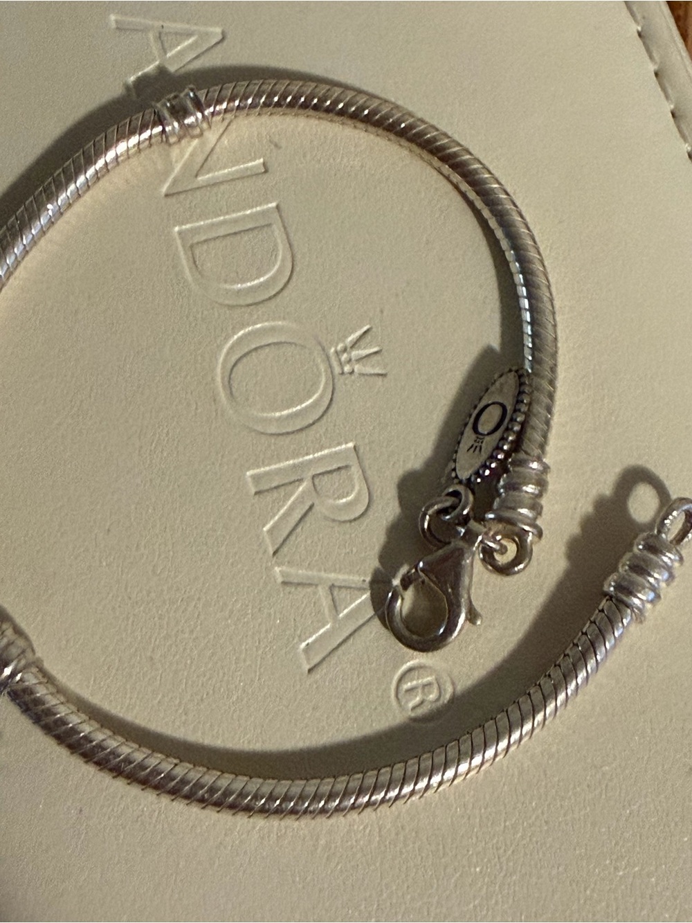 Pandora Moments Snake Chain Bracelet with Lobster Clasp- Retired #590700HV